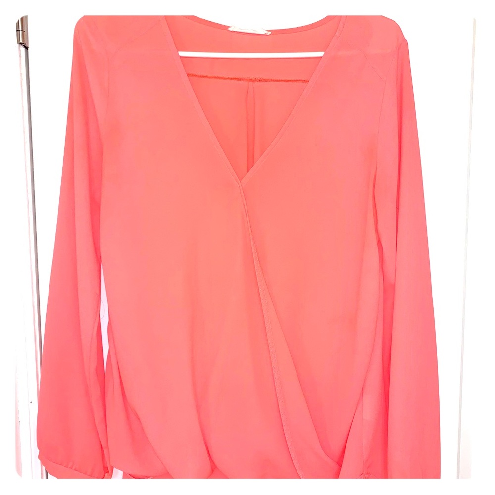 Coral blouse